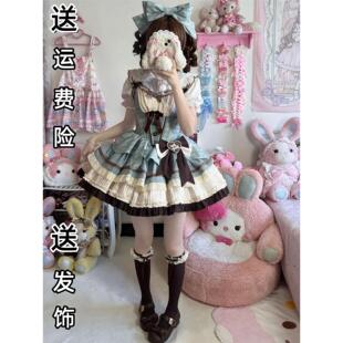薄巧Lolita芙芙甜美可爱薄荷巧克力芭蕾风洛丽塔连衣裙日常lo裙