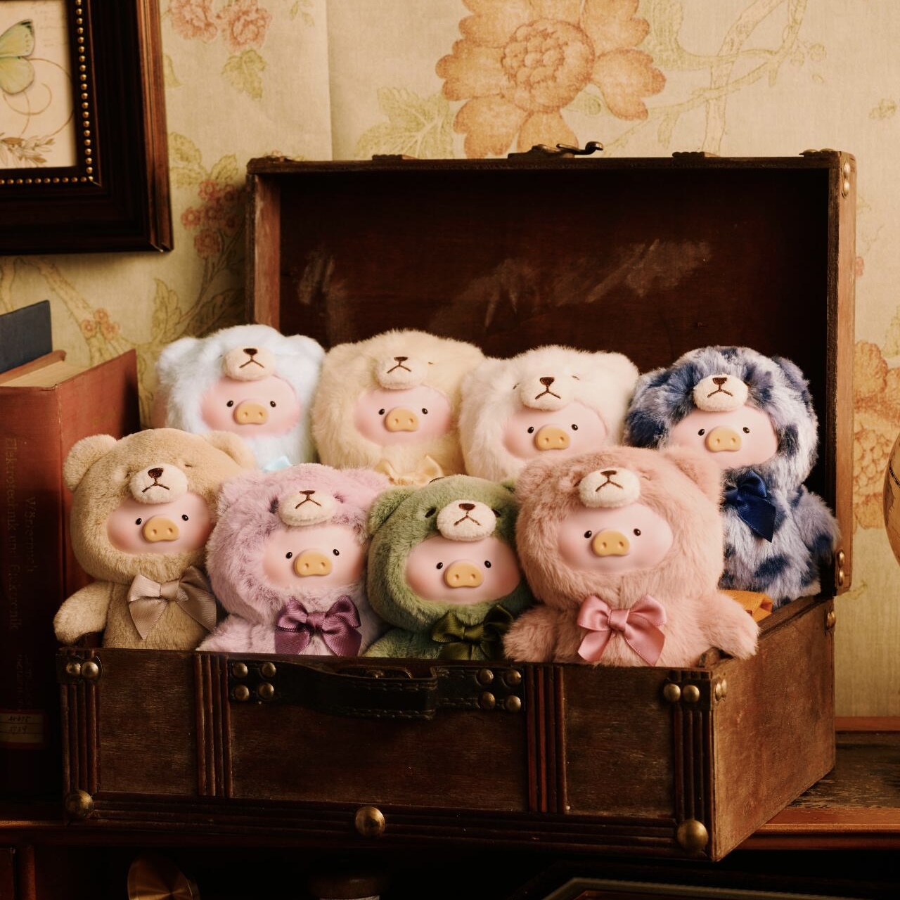 包邮正品LULU猪罐头猪复古泰迪玩具店搪胶毛绒潮玩娃娃公仔盲盒