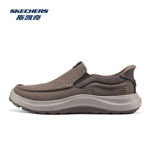 Skechers斯凯奇运动鞋健步鞋新款男一脚蹬轻便舒适休闲爸爸散步鞋