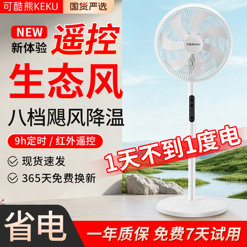 遥控款落地电风扇家用节能大风力