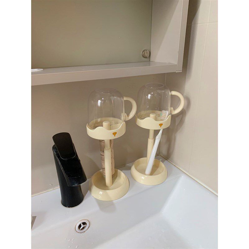 速发杂帮帮馨货铺沥水倒放洗漱杯二合一置杯牙刷架家用牙膏牙刷牙