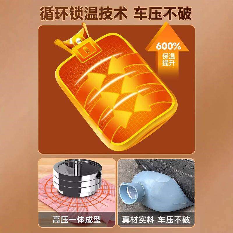速发注水暖肚子暖水袋学生敷肚子可爱毛绒热敷硅胶小号
