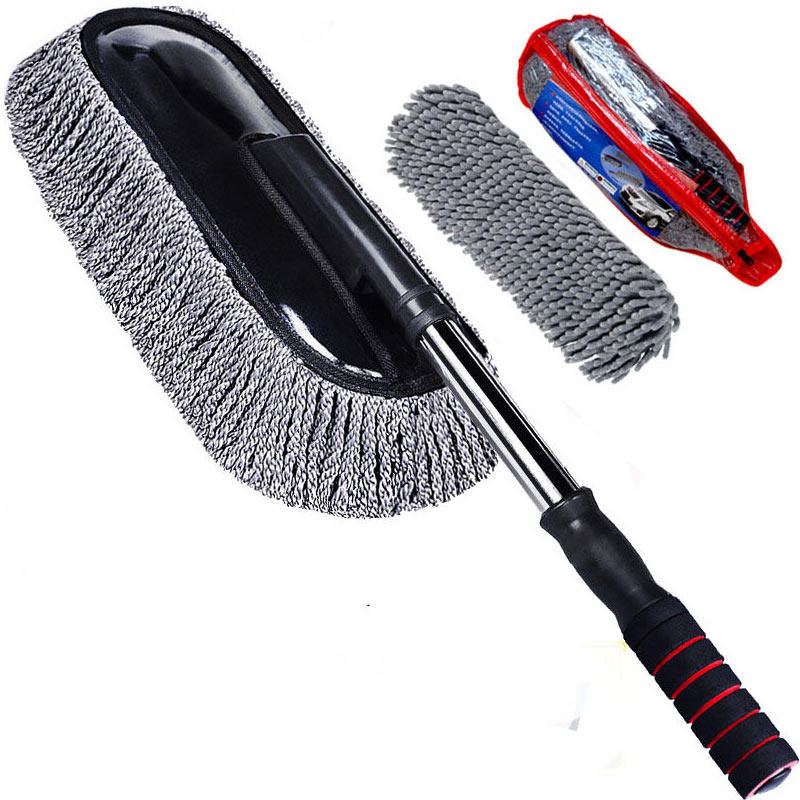 速发洗车擦尘拖把工具汽车蜡刷除车掸子扫灰雪器专用车用清神扫雪