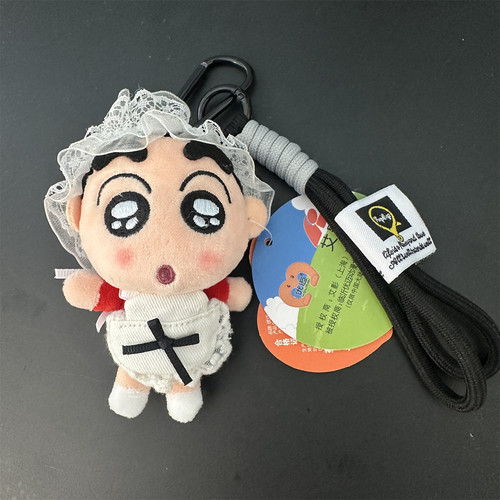 正版蜡笔小新系列制服小新毛绒玩偶小挂件女生包包书包装饰钥匙扣