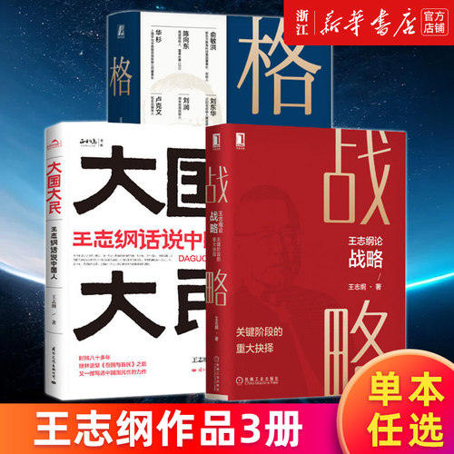 【套装3册】格局+王志纲论战略:关键阶段的重大抉择+大国大民 小道理服从大道理 王志纲话说中国人 新华书店旗舰店官网 正版书籍