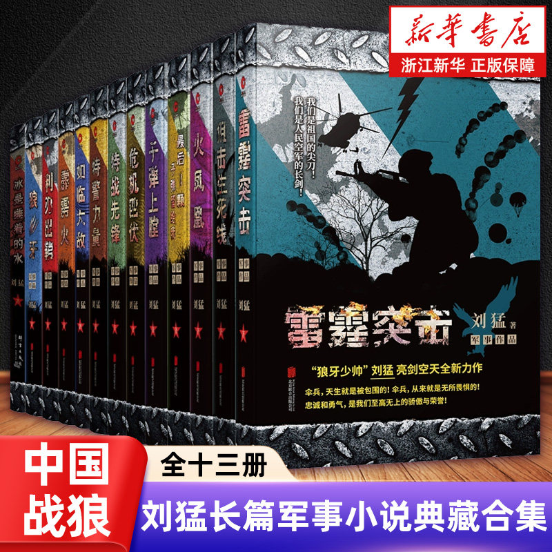中国战狼 刘猛长篇军事小说典藏合集（全十三册）狼牙霹雳火火凤凰冰是睡着的水利刃出鞘特战先锋我是特种兵 新华先锋