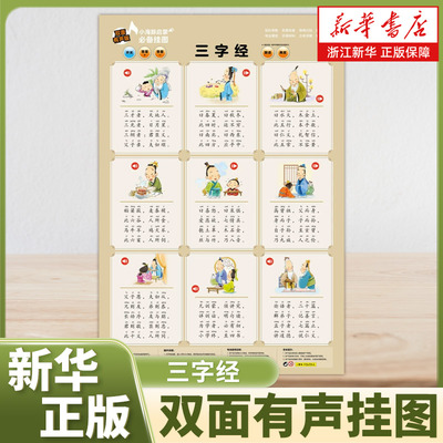 三字经双面有声版小海豚启蒙挂图