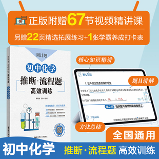 全新正版周计划初中化学推断流程题高效训练789年级 初一二三中考拓展练习专项训练七八九年级中考化学题型巧解解题方法华东理工