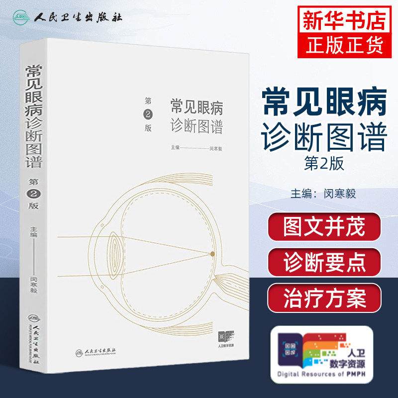 常见眼病诊断图谱 第2版 闵寒毅 主编 眼科实用解剖 眼睑病 泪器病 结膜疾病 结膜松弛症 角膜疾病9787117372688人民卫生出版社