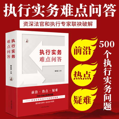 2024新版 执行实务难点问答 曹凤国 500个执行实务问题 民事强制执行法 执行依据程序监督 请求权的执行 人民法院出版社