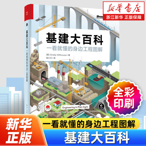 基建大百科:一看就懂的身边工程图解 徐小刀 译 识别电网道路铁路桥梁隧道水道等工程特征和原理书籍 电子工业出版社