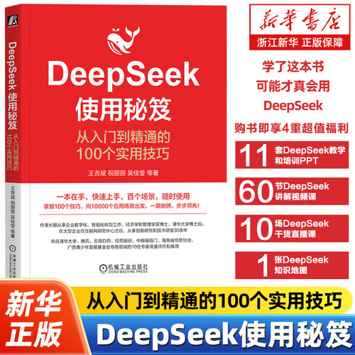 DeepSeek使用秘笈:从入门到精通的100个实用技巧 人工智能 大模型 统计模型 深度学习 统计学习 AI DeepSeek 豆包 入门