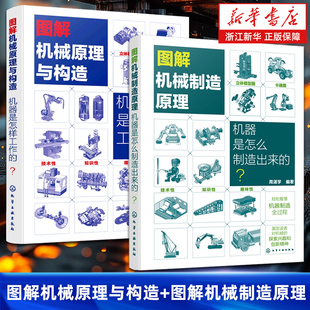 【套装2册】图解机械原理与构造.机器是怎样工作的?+机器是怎么制造出来的? 机械设备技术原理与构造科普 立体模型图原理示意图