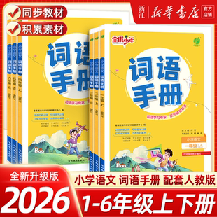 2025秋 课文学汉语拼音拼读生字组词同步训练成语积累大全作文素材春雨教育实验班 小学语文词语手册一二三四五六年级上下册人教版