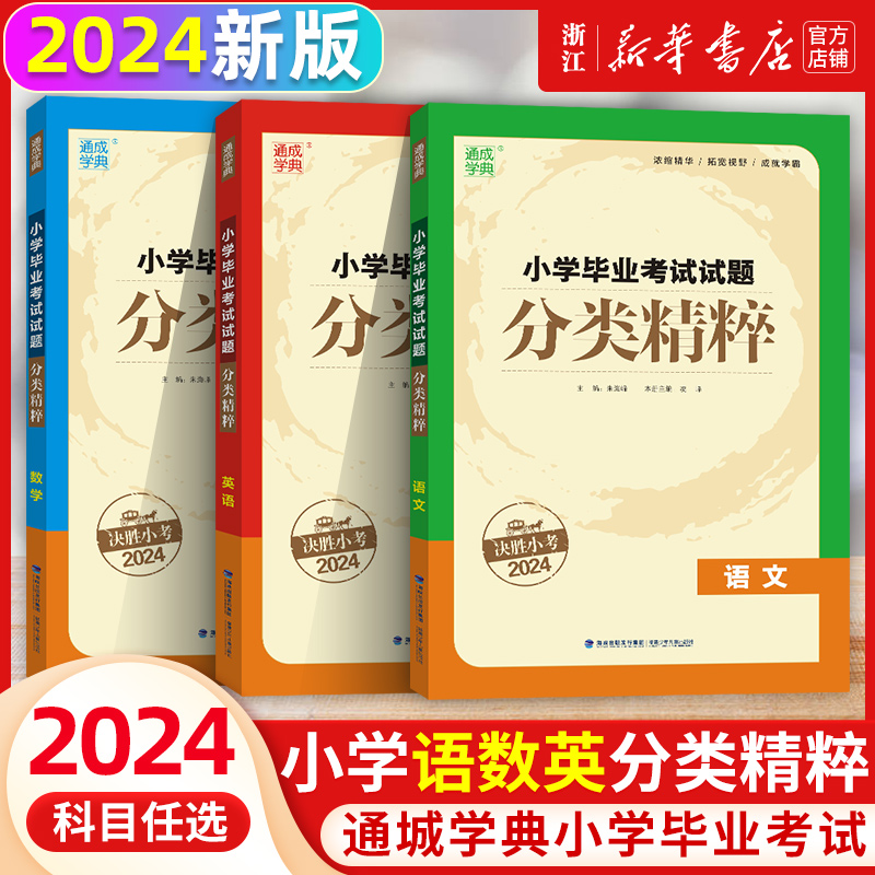 2024新版小学毕业考试试题分类精粹语文数学英语六年级上册下册通城学典小学毕业升学总复习真题详解小升初小考专项训练