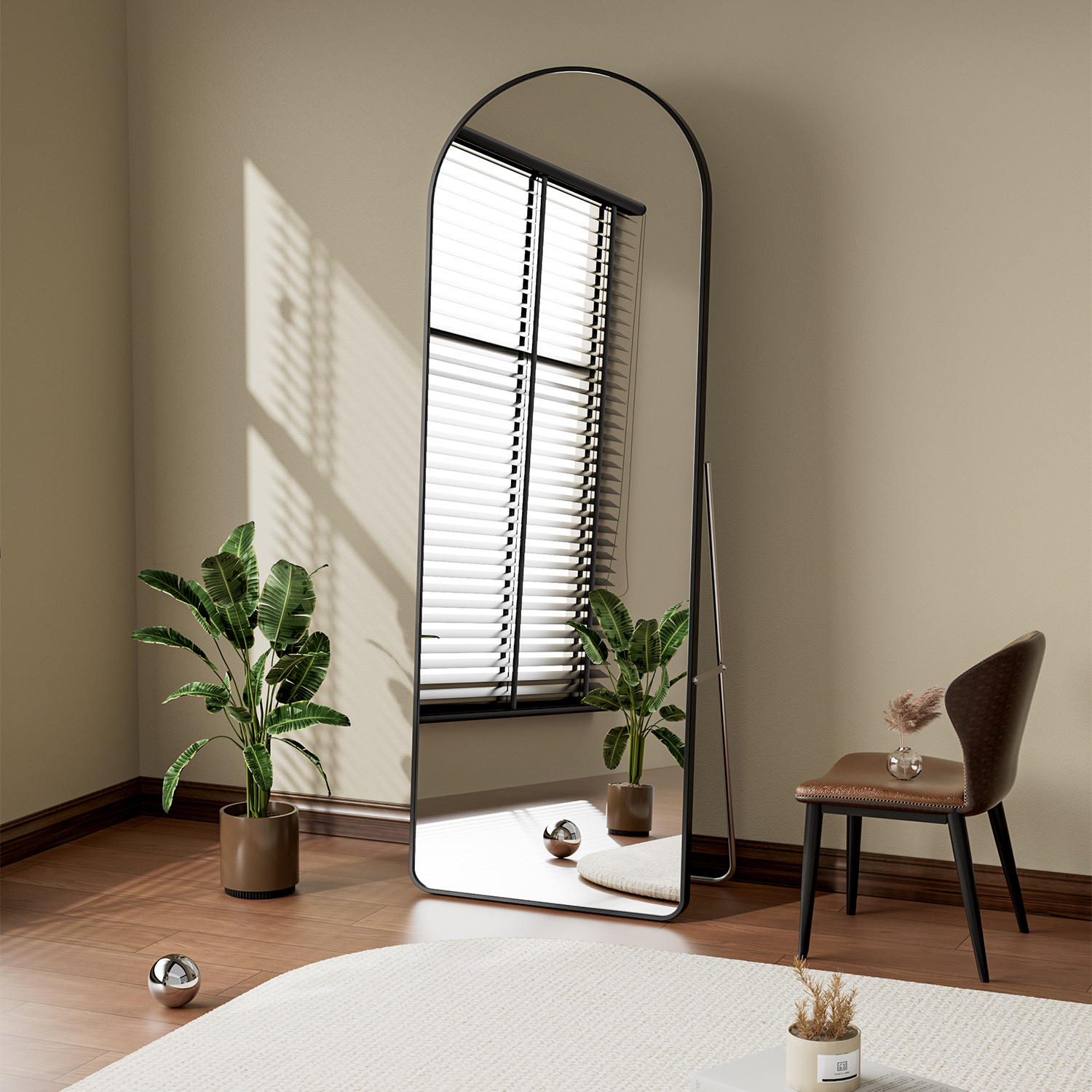 镜子全身穿衣镜女生卧室欧美ins风网红落地镜挂墙壁挂立体试衣镜