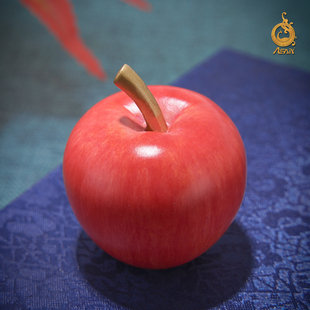 饰品乔迁新居礼品 现代简约客厅桌面玄关电视柜装 铜摆件 小苹果