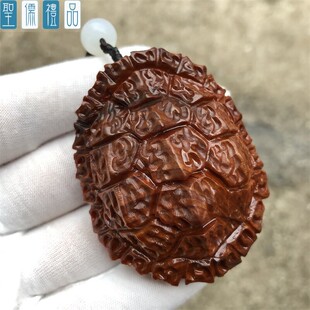 太行崖柏手把件富甲天下龟壳原木老料根雕木雕把玩挂件工艺品 新品