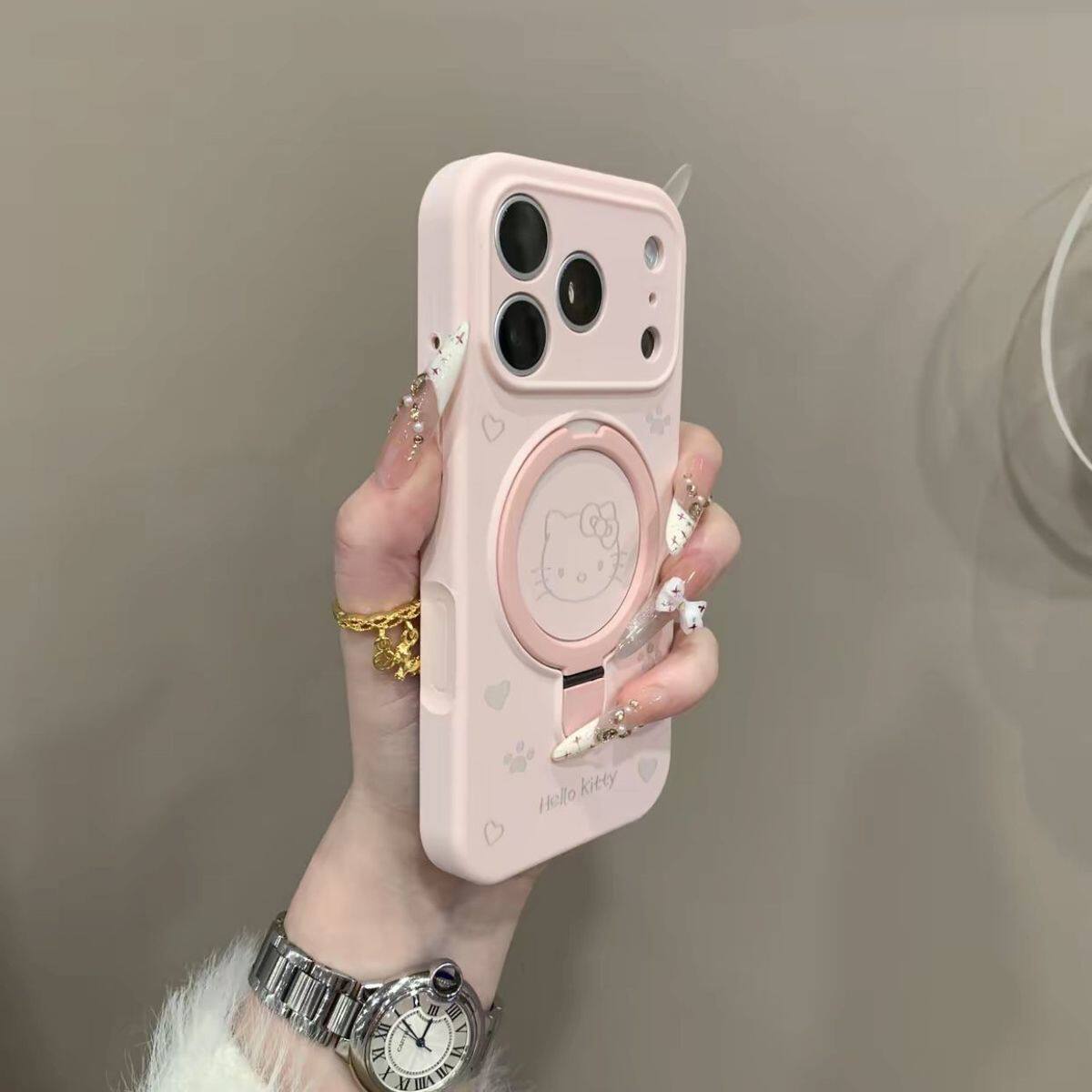 苹果iPhone液态硅胶卡通支架式图片