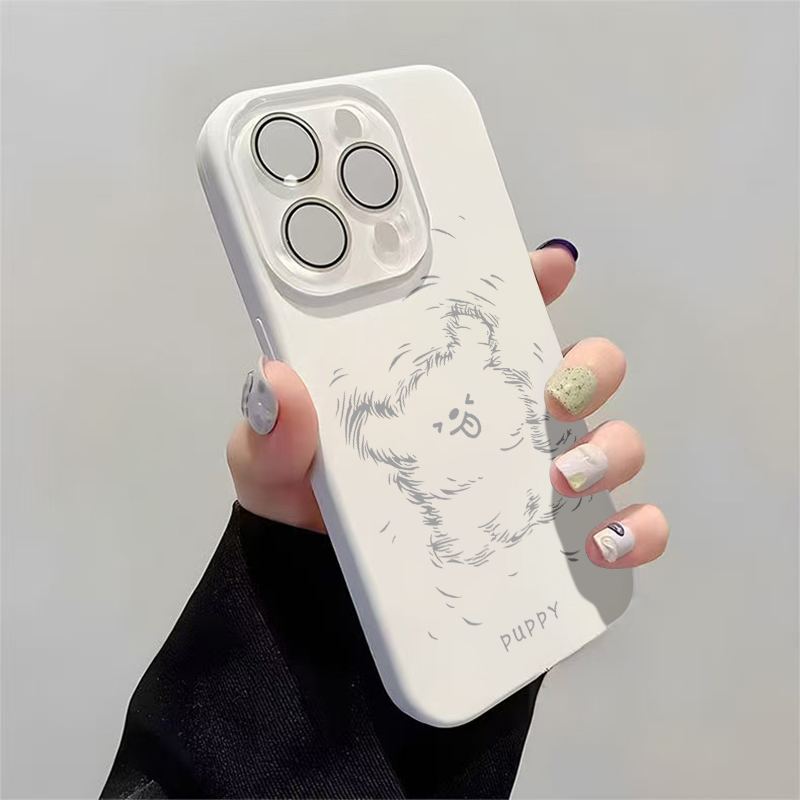 苹果iPhone液态硅胶卡通保护壳