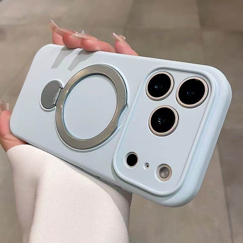 苹果iPhone液态硅胶ins支架款