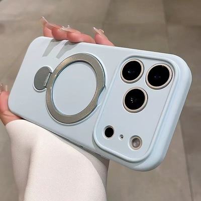 苹果iPhone液态硅胶ins支架款