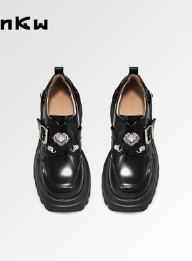 【欧阳娣娣同款】knkw美少女战士英伦风厚底小皮鞋女甜酷乐福单鞋