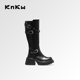 长筒靴女长靴厚底靴子秋冬女款 knkw骑士靴2025新款 孟子义同款