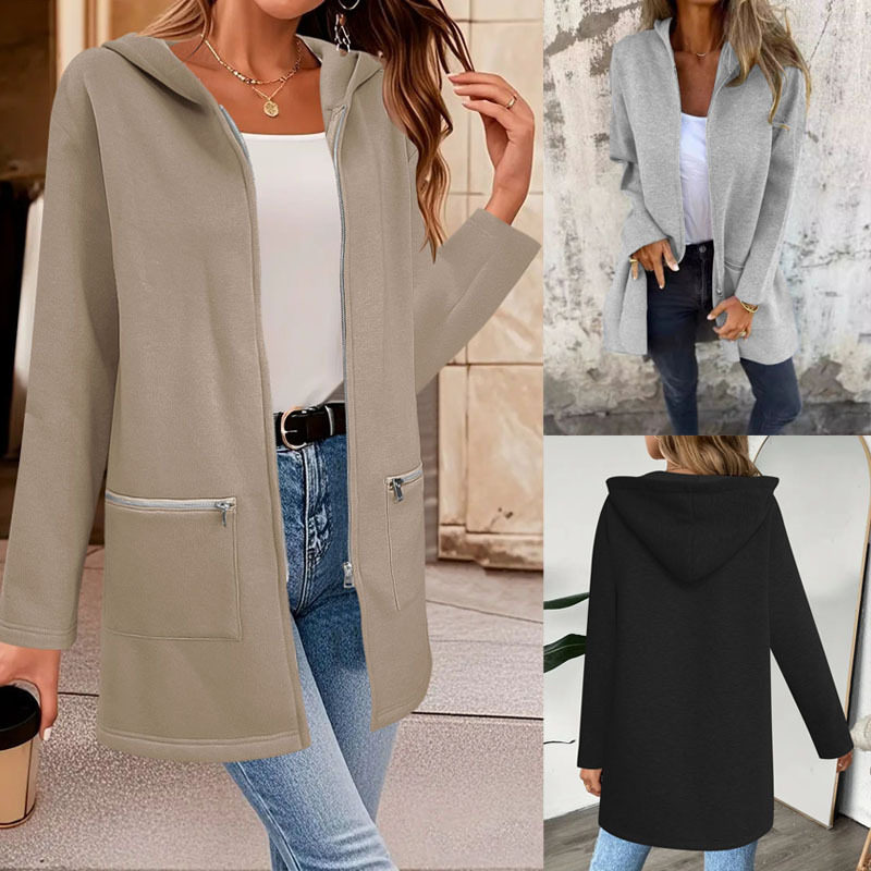 5XL Large Women Zipper Autumn/Winter Hoodie大码拉链连帽外套