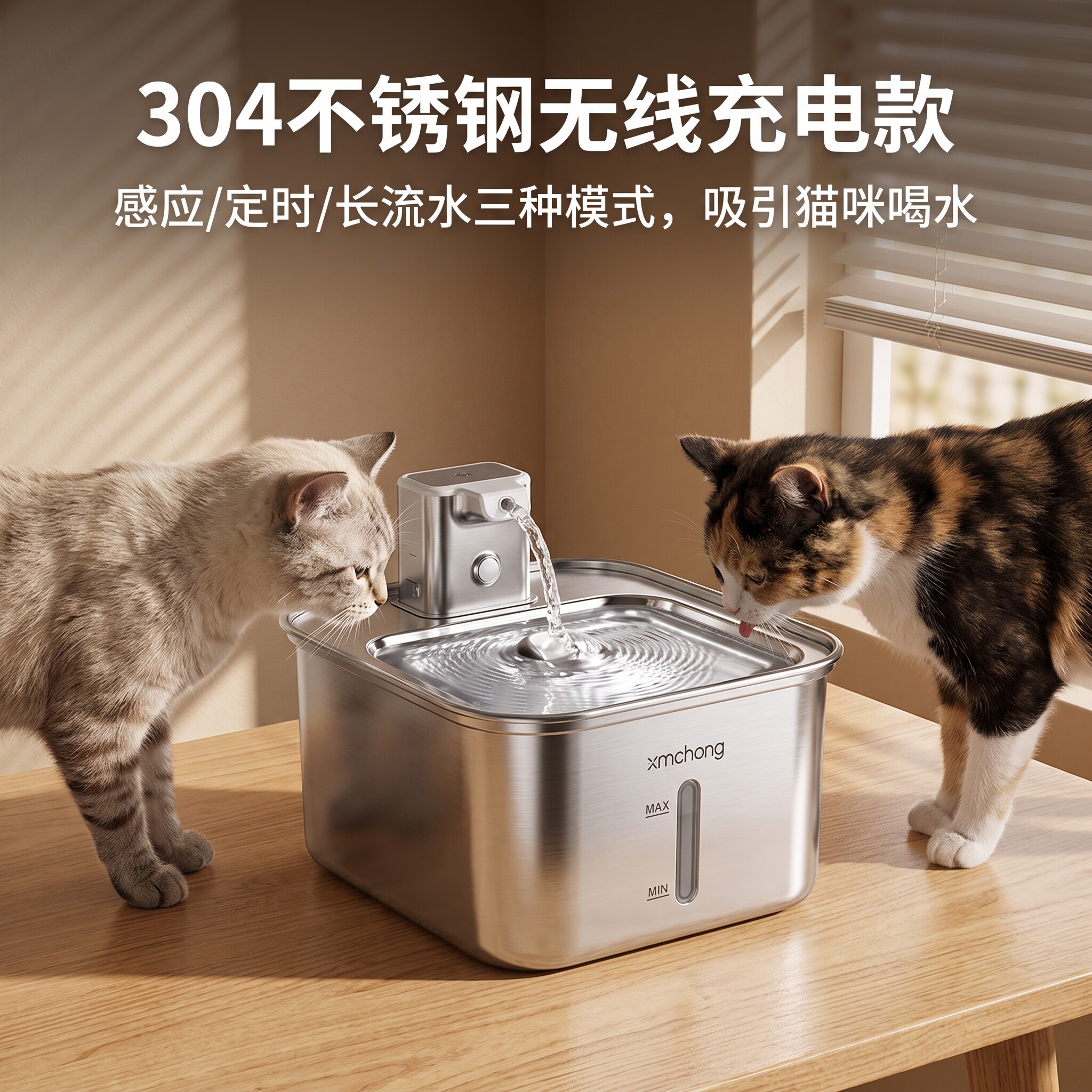 小魔宠宠物喝水器自动循环流动水