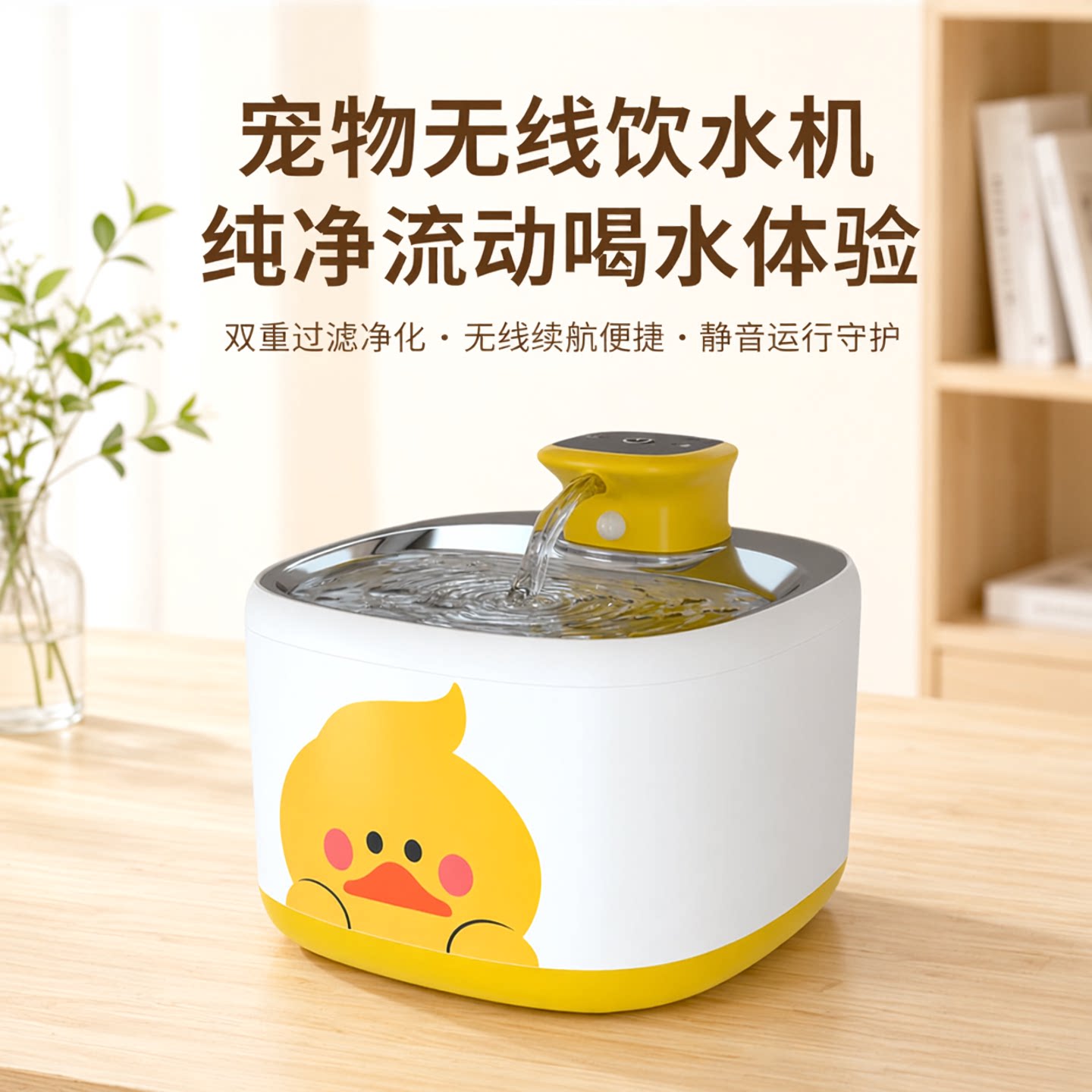 小魔宠2025新款无线宠物饮水机