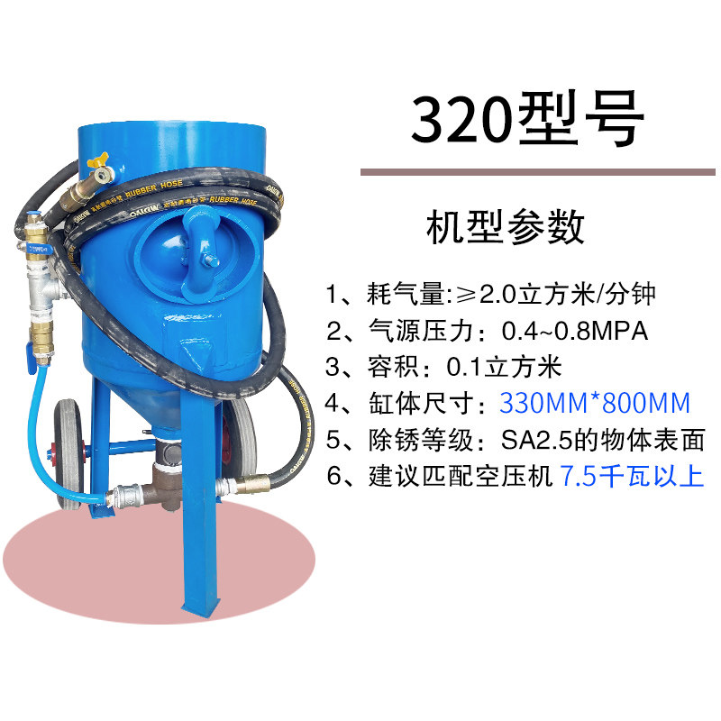喷砂机小型工业手动高压除锈喷沙机五金铝件模具抛光翻新打磨设备