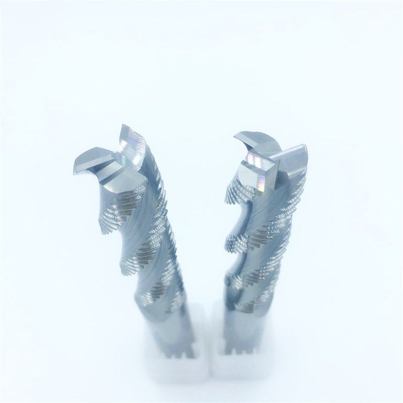 进口55度3刃钨钢粗皮立铣刀铝用粗铣刀加长波刃波纹玉米开粗铣刀