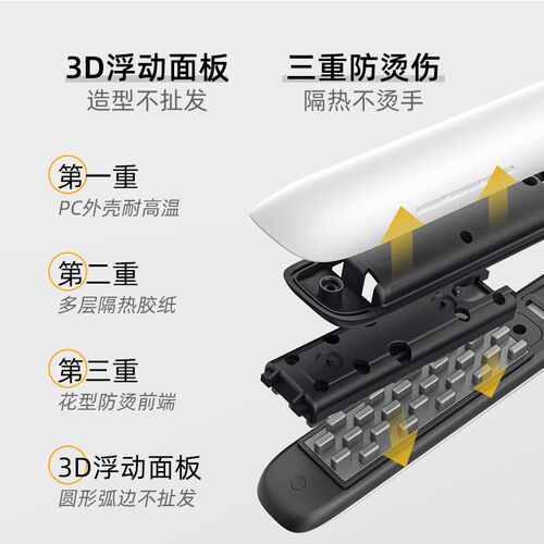敏煌玉米烫夹板蓬松烫发夹须头顶垫发高颅顶神器男负离子小号宿舍