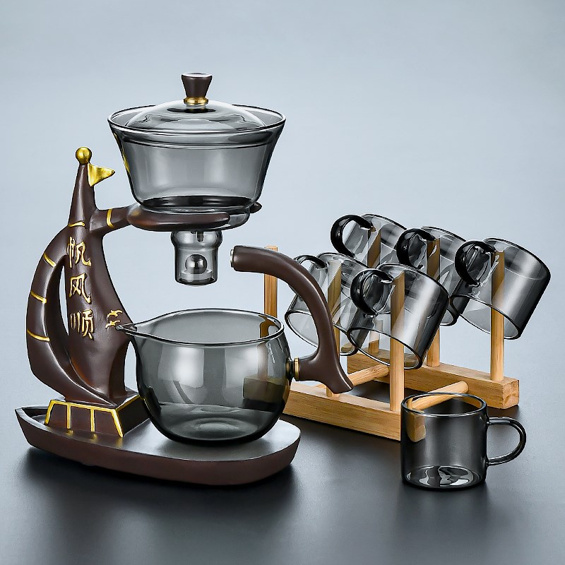 公道杯茶滤网一体高档玻璃茶具套装家用懒人泡茶神器分茶器过滤杯