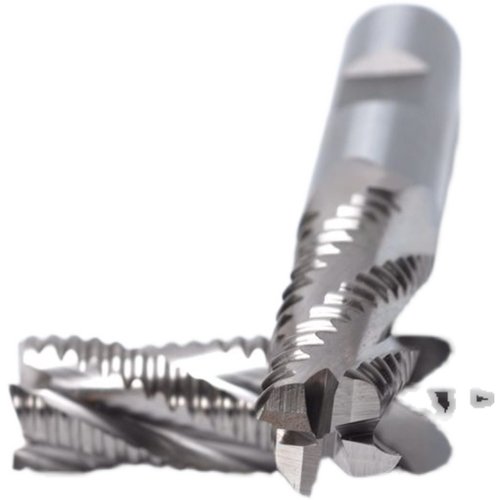 4刃高速钢白钢普长加长钢用铝用波刃玉米波纹粗皮立铣刀68101214