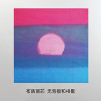 Andy Warhol's small-sized abstract art decorative painting sunrise and sunset INS core printed canvas thumbnail 4