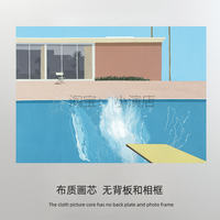 David Hockney oil painting Print core living Room Study painting Spray painting canvas thumbnail 2