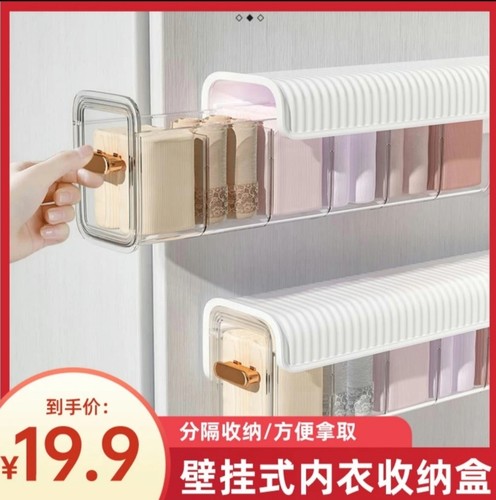 内衣内裤收纳盒壁挂式袜子整理盒衣柜抽屉收纳贴身衣物神器三合一