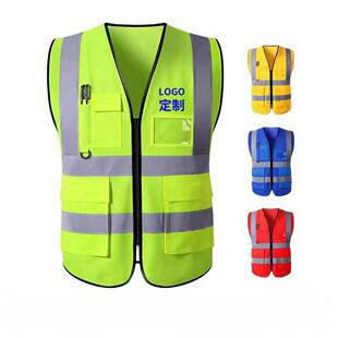 反光马甲背心布马夹网状环卫安全马夹道路交通施工安全马甲印字