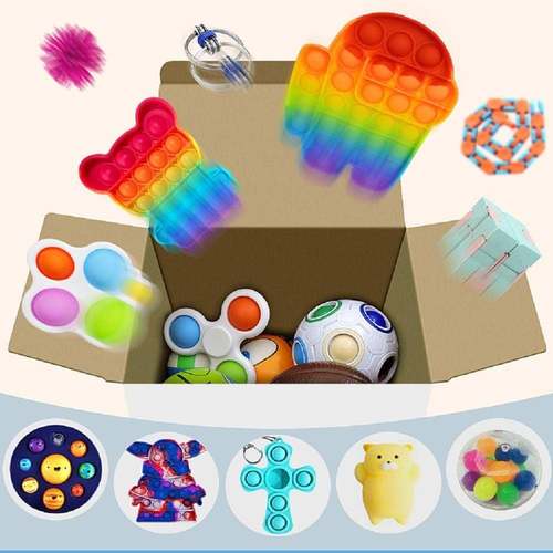 Random 5-20pcs Fdget Toy Pack Mystery Box Surprse Gft Pus