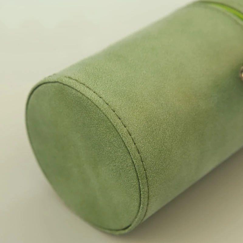 PU Leather Makeup Brush Bucket Portable Travel Cosmetic Bag