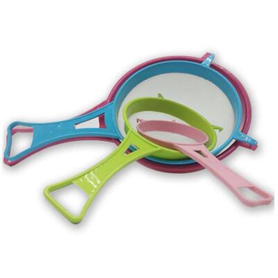 New 4Pcs Plastic Fine Mesh Filter Colander Soy Milk Sieve Fl