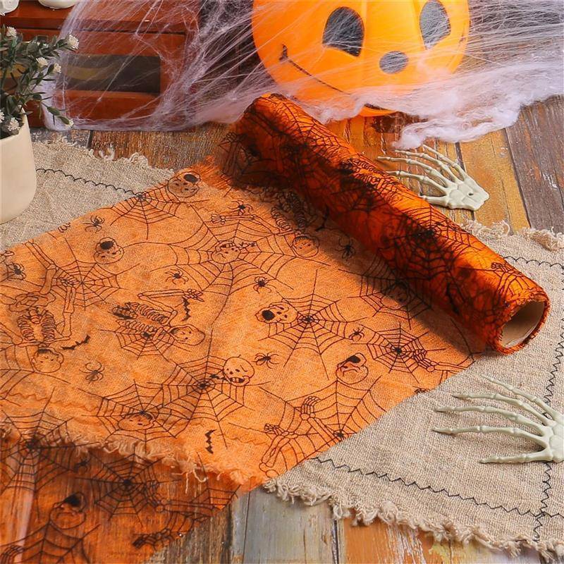 Halloween Mesh Roll Placemats Ghost  Party Table