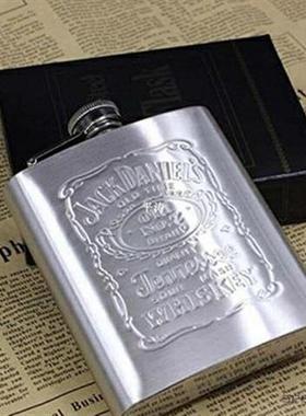 Portable 7oz Stainless Sel Hip Flask with Box as Gift Whis