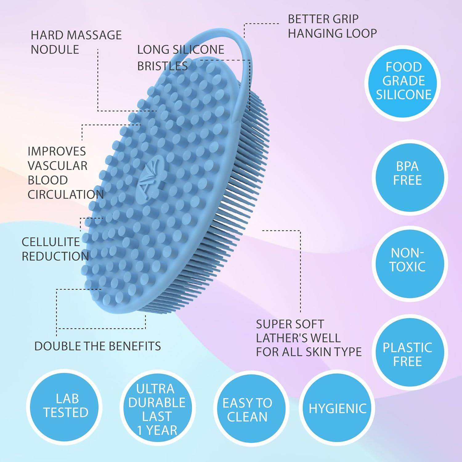 ilicone Exfoliating Body crubber ilicone Loofah hower