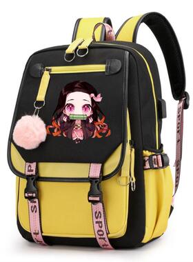 Demon Slayer Nezuko Backpacks for Men Anime School Bag for T