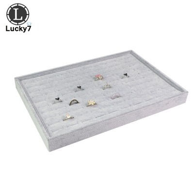 Newest Gray Vellvet Jewelry Display Tray Jewellery Box Neckl