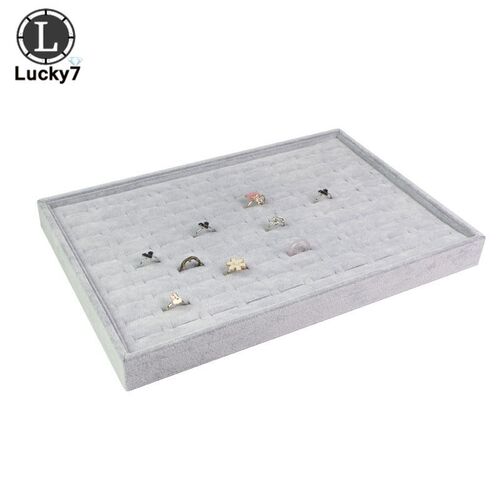 Newest Gray Vellvet Jewelry Display Tray Jewellery Box Neckl