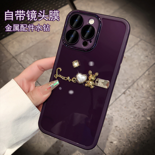 超薄自带镜头膜苹果14promax手机壳新款 女iphone14pro透明高级感软硅胶13promax全包防摔12max网红潮牌14Plus